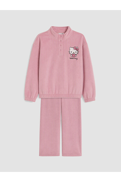LC Waikiki Rmz Gi̇yi̇m Farkiyla Hello Kitty Embroidered Girls' Set
