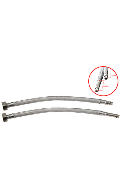 Evotools Racord flexibil inox pentru baterie, Baterie 17, 3/8, M10, 300 — Evo...