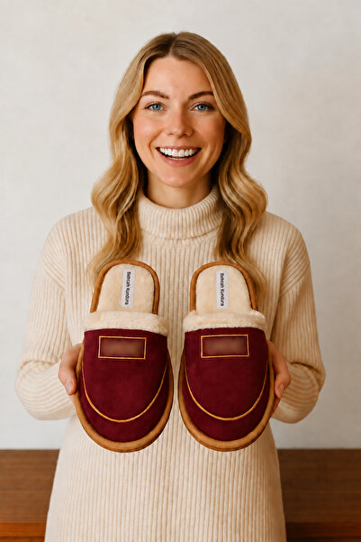 Behtah Kundura Unisex Warm Furry House Slippers with Non-Slip Soles