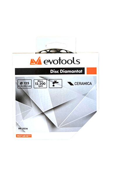 Evotools Disc Diamantat Taiere si Slefuire Placi Ceramice, Diametru 125mm, 1.8 —