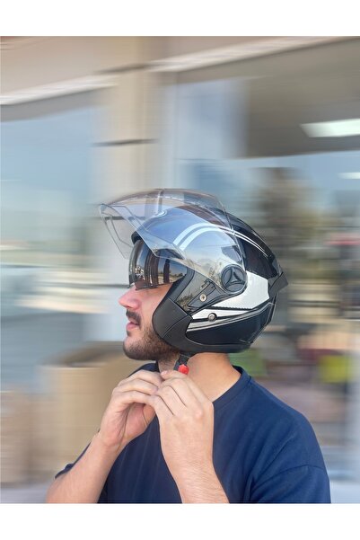 OKYANUSMOTO Motosiklet yarım kask standart beden ( M-L )