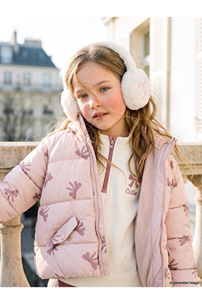 LC Waikiki I Hooded Bowknot Printed Girls' Puffer Coat from Freezen Store