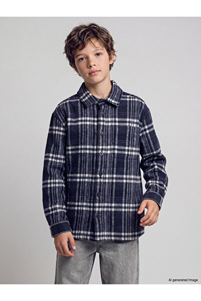 LC Waikiki I Checkered Embroidered Boys' Shirt Jacket from Freezen Store