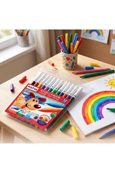 Fatih 12 Color Pastels - Felt-Tip - Watercolor Set