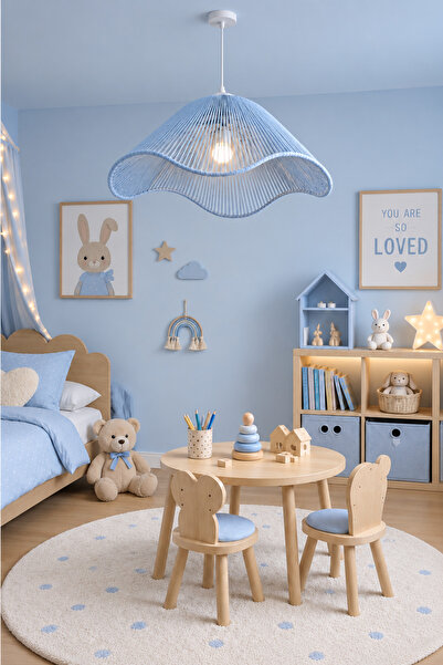 afralya home Mavi Bohem Model Sarkıt Avize - Salon, Yatak Odası Ve Çocuk Odas...