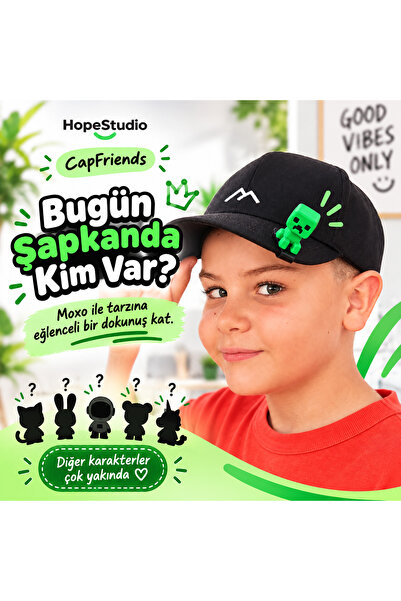 HopeStudio CapFriends Moxo 3D Şapka Figür Klipsi Tak Çıkar Çocuk Şapka Aksesuarı