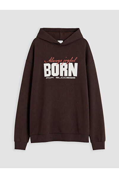 LC Waikiki Two Mt Shop Quality Lcw Kids Brown Hooded Thick Boys' Sweatshirt