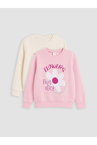 LC Waikiki Quality Parts Printed Girls' Thick Sweatshirt 2-Pack from Çelebi S...