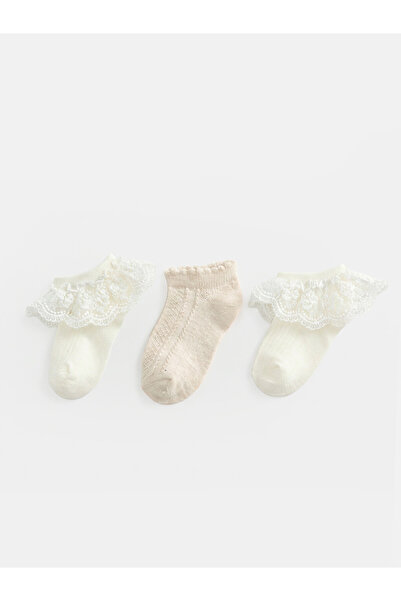 LC Waikiki I Lace Detailed Baby Girl Booties Socks 3-Piece Set from Freezen S...