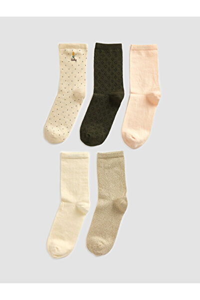 LC Waikiki Timeless Clothing & Timeless Choices Embroidered Women's Socks 5-P...