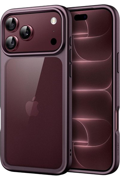 Generic Clear Back Bumper Case for iPhone 18 Pro Max, Dark Cherry Anti-Yellow...
