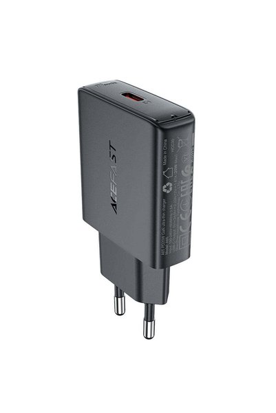 Acefast Încărcător (A65), Tip-C, Tehnologie GaN, 20W, Power Delivery, negru -...