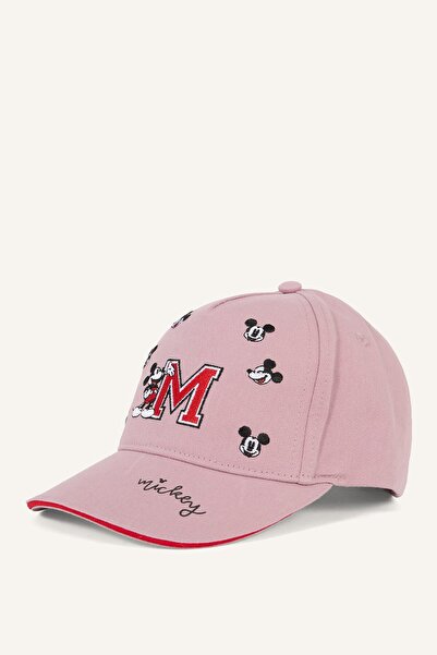 DeFacto Disney Mickey Mouse Embroidered Cotton Cap Hat Girl Child H6079A826Wn