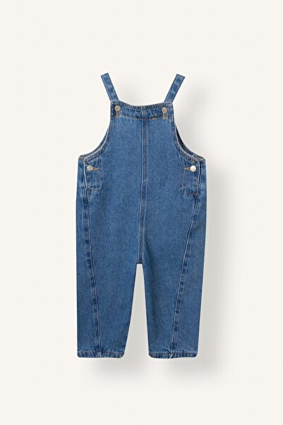 DeFacto Button Detailed Strappy Jean Jumpsuit for Baby Girl I5299A526Wn