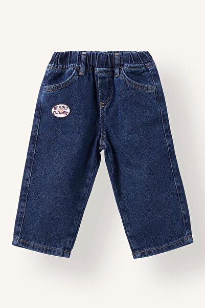 DeFacto Loose Fit Elastic Waist Embroidered Jean Trousers for Baby Boy I3383A...