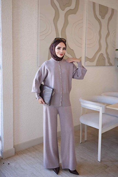 İmajButik Mink Corsman Premium Knitwear Cardigan Pants Set