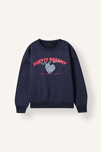 DeFacto Crew Neck Printed Sweatshirt for Girls I4892A826Au