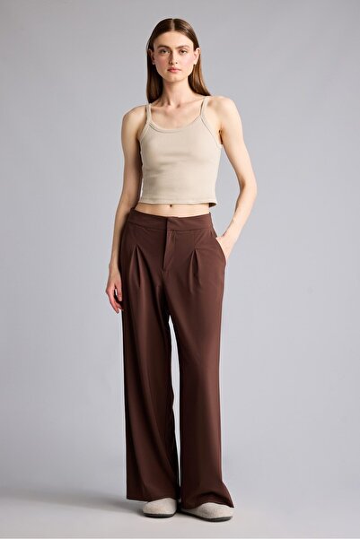 DeFacto Loungewear Pileli Geniş Paça Dökümlü Pantolon H2389AX26SP