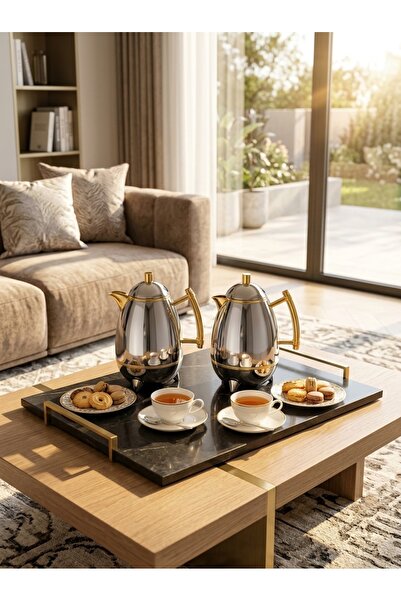 Generic Trams Tea and Coffee Set 1 Liter -1Liter with a Modern and Elegant Touch