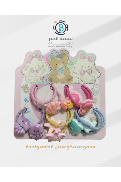 LOZAN مشابك شعر ربطات شعر للفتيات ملونة 5 قطع