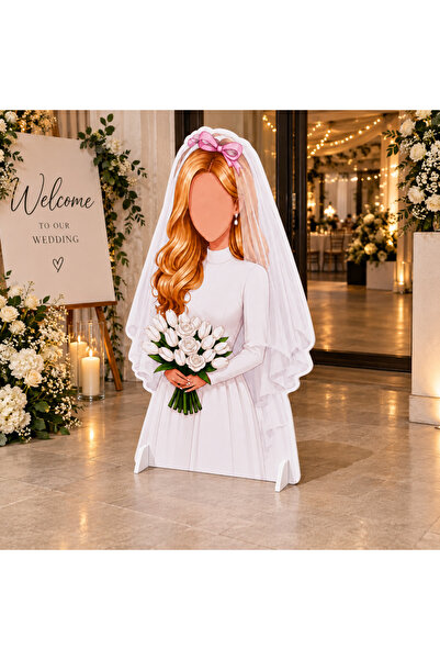 Generic Blonde Bride Wedding Foam Board Standee with Support Feet, 90 x 65 cm...