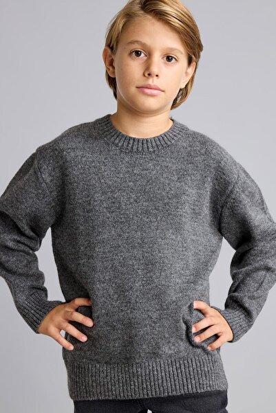 DeFacto Oversize Crew Neck Knitwear Basic Sweater for Boys I3438A826Cw