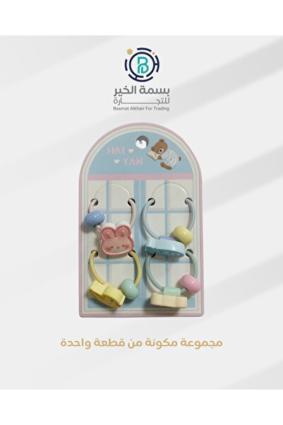 LOZAN مشابك شعر ربطات شعر للفتيات الصغيرات ملونة 4 قطع