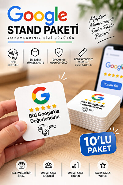 Google Nfc Yorum Standı 10 ADET