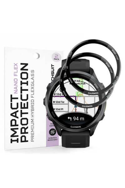 Techsuit Folie de protecție pentru Garmin Forerunner 970, - neagră