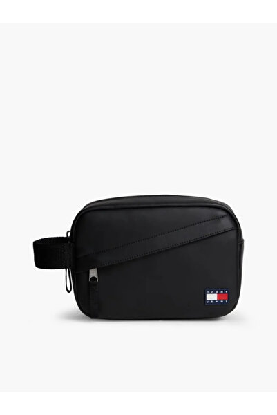 Tommy Hilfiger Men's Black Handbag with Brand Logo, Suitable for Daily Use