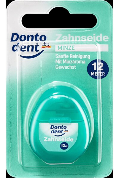 Dontodent Ață dentară cerată cu aromă de mentă, 12 m - Igiena spațiilor inter...
