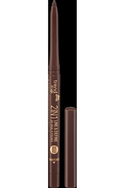 OEM trend !t up Tuș și creion kajal 2in1 Line & Define 030 Dark Brown, 0,35 g