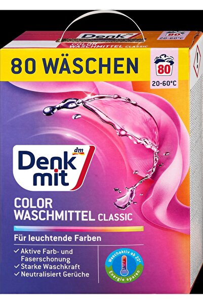 Denkmit Detergent pudră pentru rufe color 80 spălări, 80 Spălări