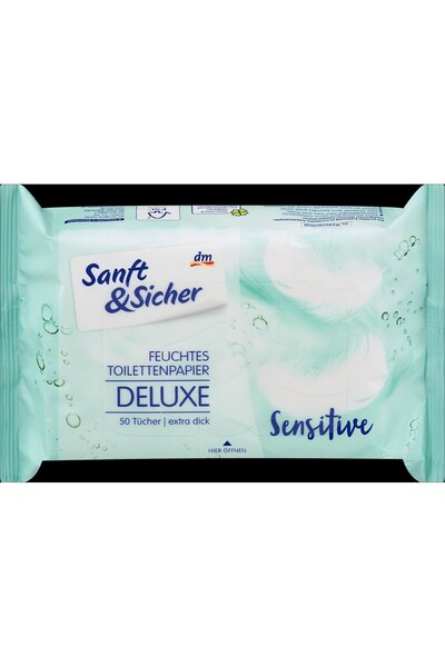 OEM Sanft&Sicher Deluxe Sensitive hârtie igienică umedă, 50 buc