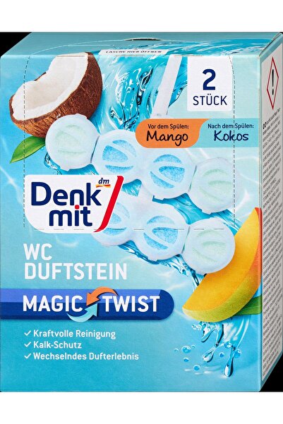 Denkmit Odorizant toaletă Mango și Cocos, 2 buc - Curățarea toaletei