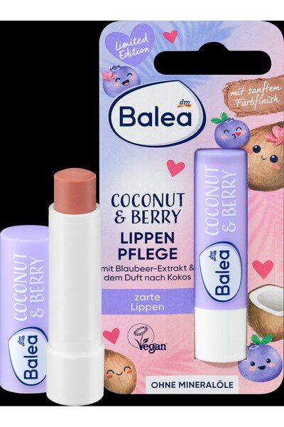 BALEA Balsam de buze Coconut & Berry, 4,8 g