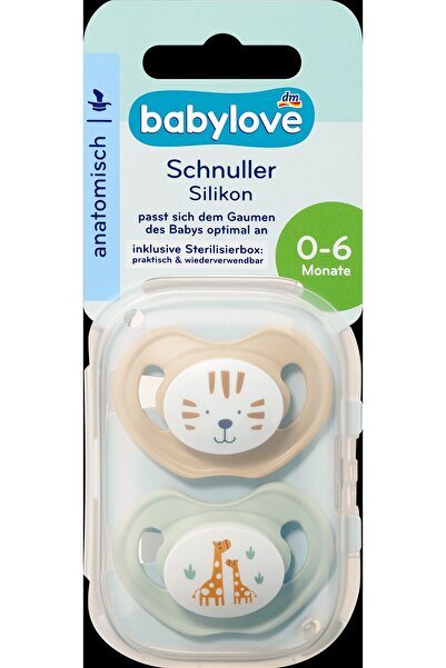 Babylove Suzete anatomice de silicon 0-6 luni, 2 buc