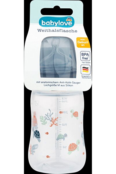 Babylove Sticlă cu tetină, 280 ml - Biberoane sticle copii