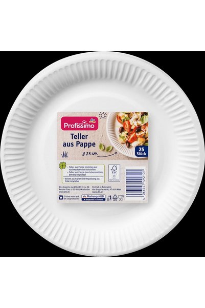 profissimo farfurii din carton, 25 de bucăți