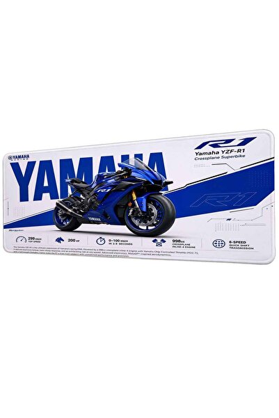 gxe.art Mousepad pentru jocuri Yamaha R1 40x90 cm Bază anti-alunecare Mousepa...
