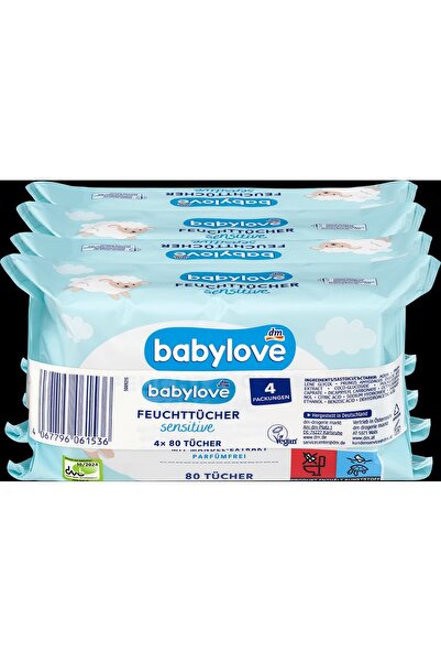 Babylove Șervețele umede sensitive 4x80,320 buc - altele