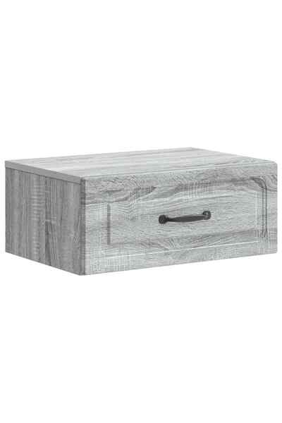 vidaxl Dulap de noapte suspendat Sonoma gri 49 x 34,5 x 20 cm
