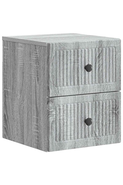 vidaxl Dulap de noapte suspendat Sonoma gri 33 x 34,5 x 40 cm