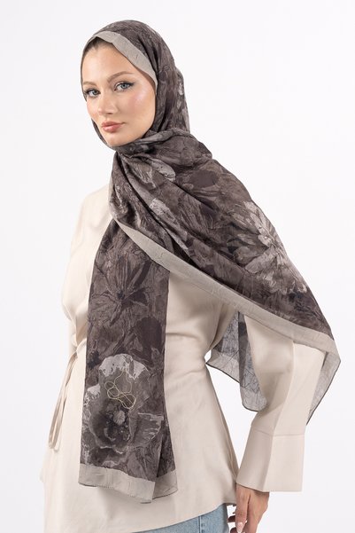 m moon scarf شال من الخيزران المزخرف من 'روزا'، شال عالي الجودة وموسم جديد