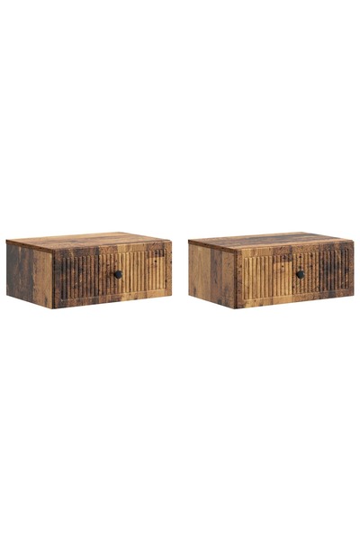 vidaxl Dulap de noapte 2 buc. Lemn vechi 49 x 34,5 x 20 cm