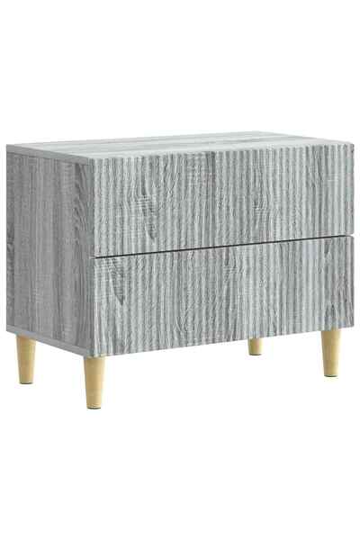 vidaxl Dulap de noapte Sonoma gri 62 x 34,5 x 48 cm Lemn prelucrat