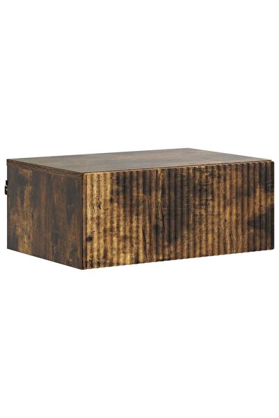 vidaxl Dulap de noapte suspendat Stejar fumuriu 49 x 34,5 x 20 cm