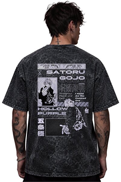 SEVBANO Gojo Satoru Jujutsu Kaisen Anime Printed Unisex Oversized Vintage Was...