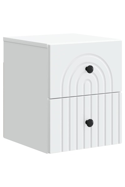 vidaxl Dulap de noapte suspendat Alb 33 x 34,5 x 40 cm Lemn prelucrat