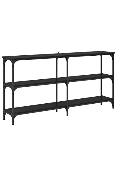 vidaxl Masă de consolă Stejar Negru 150 x 29 x 75 cm